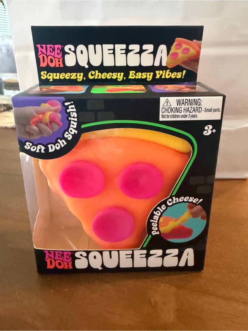 Nee Doh Squeeza Orange & Pink Pizza Squish Toy